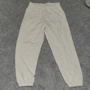 PINK Victoria's Secret Cream Quilted Pants, Small